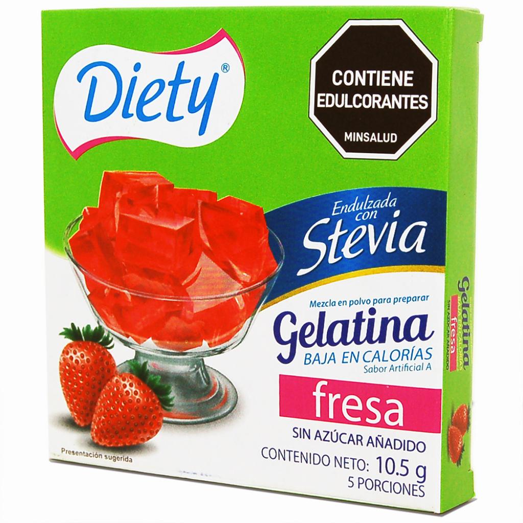 Gelatina Diety Stevia Fresa Caja x 10.5 g._2
