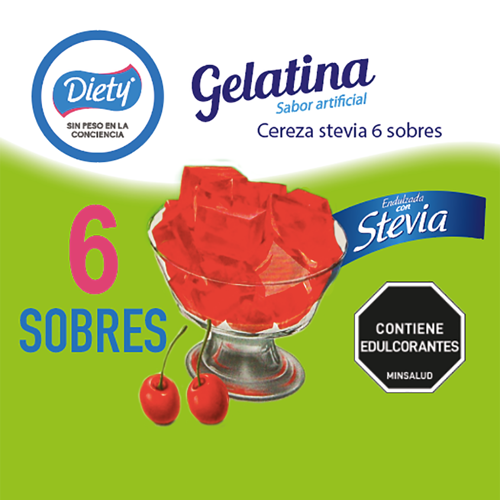 Gelatina Diety Stevia Six Pack Cereza_1