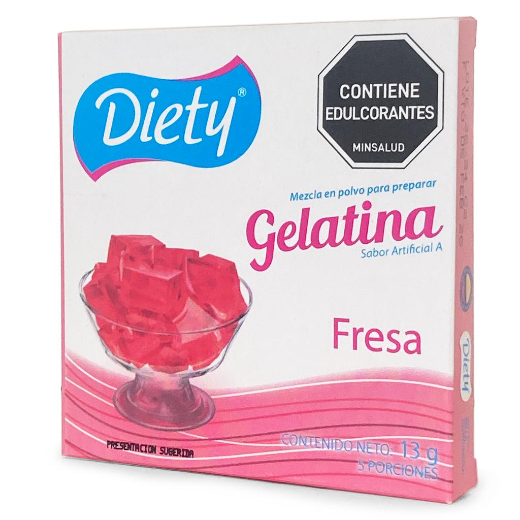 Gelatina Diety Fresa Caja x 13 g._1