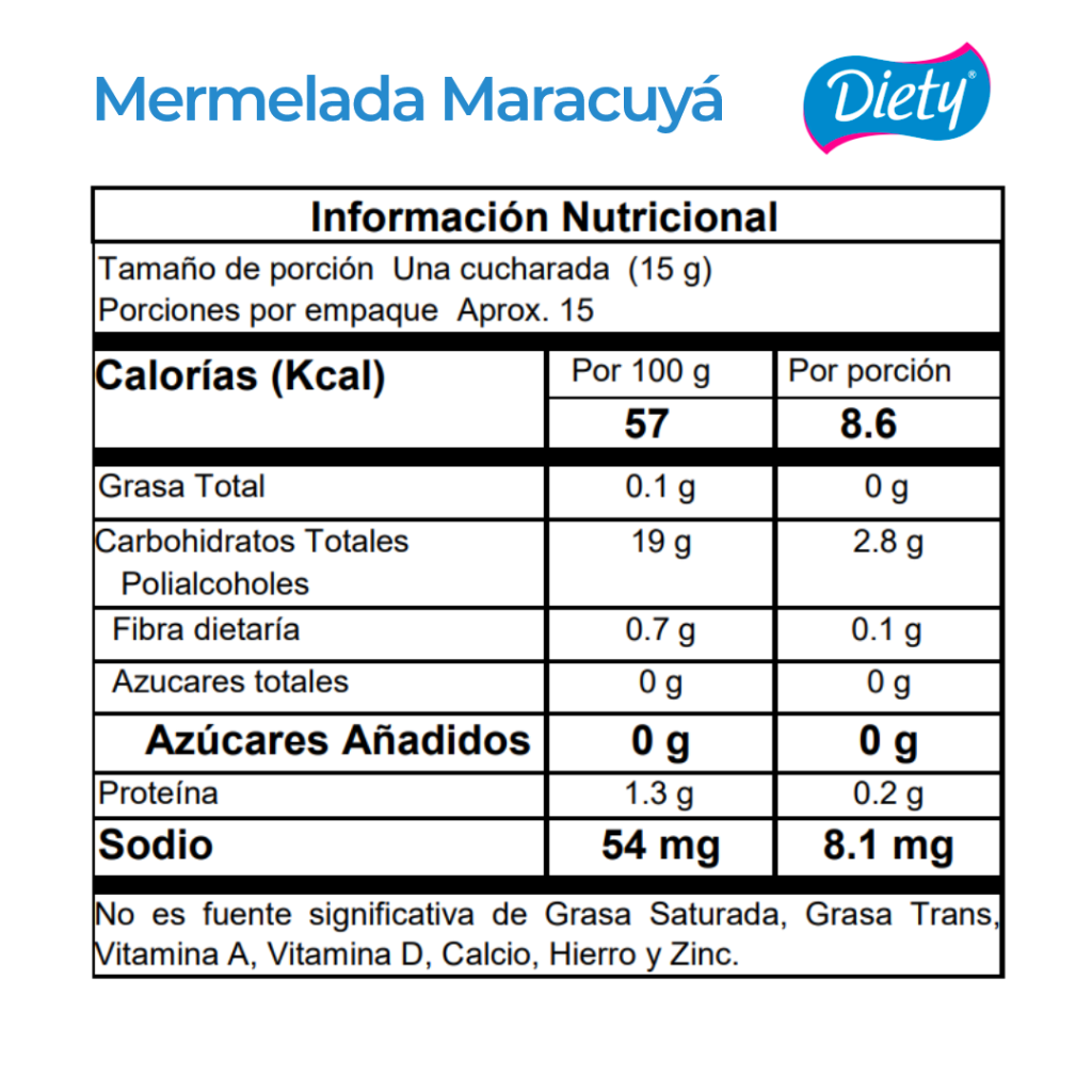 Mermelada Diety Maracuyá x 230 g._2
