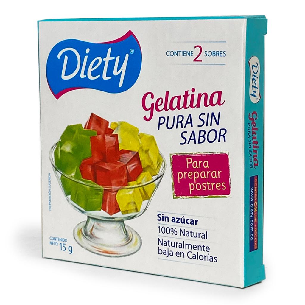 Gelatina Diety Sin Sabor Caja x 15 g._1