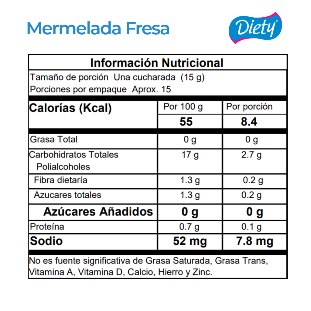 Mermelada Diety Fresa Frasco x 230 g._2