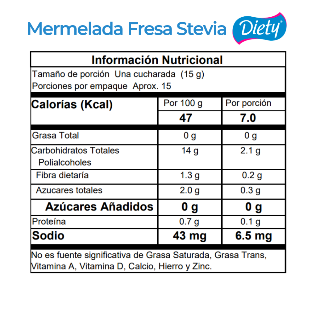 Mermelada Diety stevia Fresa Frasco x 230 g._2