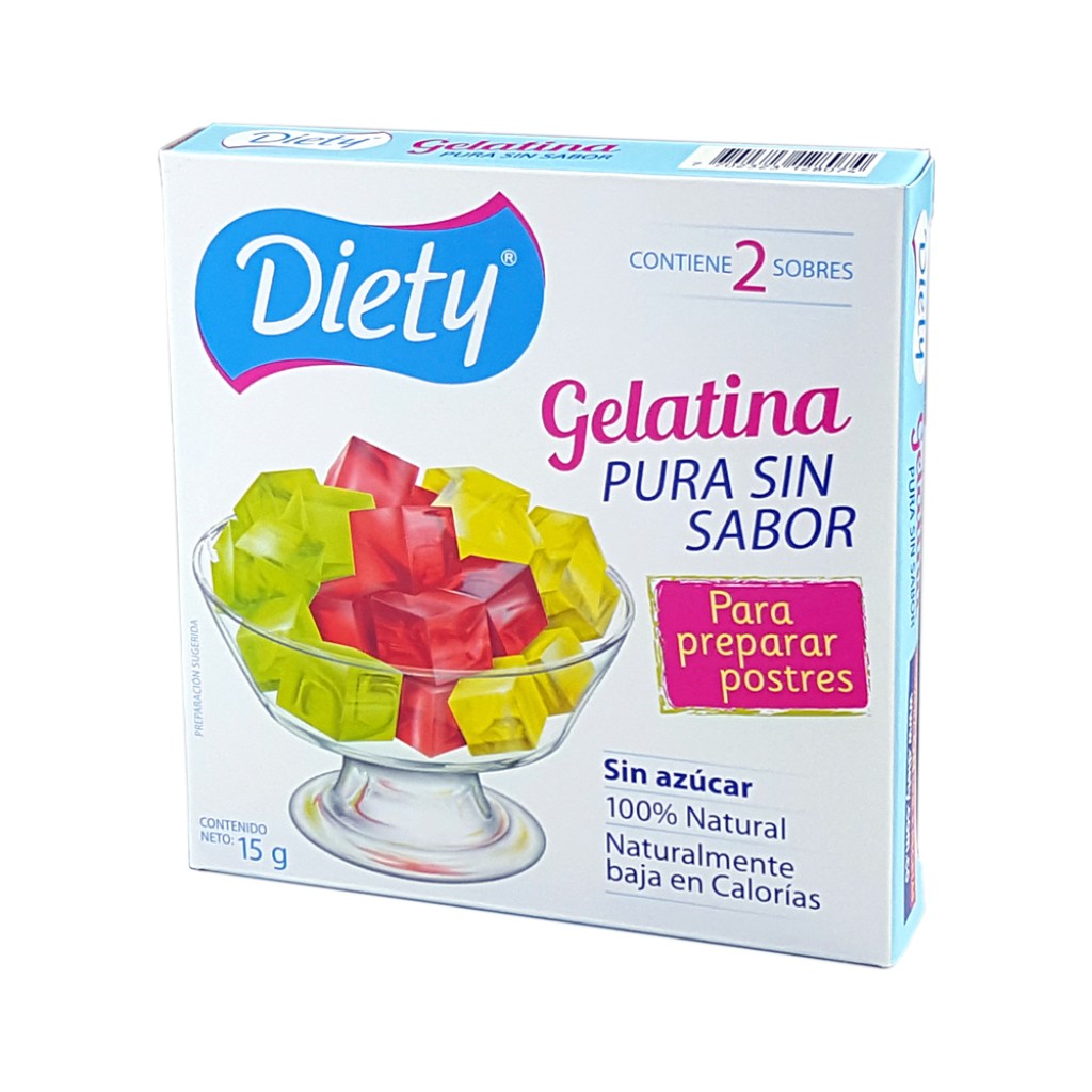 Gelatina Diety Sin Sabor Caja x 15 g._1