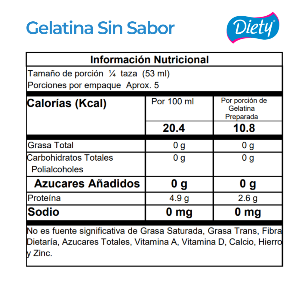 Gelatina Diety Sin Sabor Caja x 15 g._2