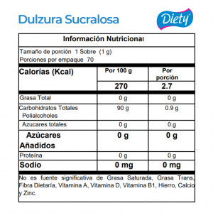 Endulzante Sucralosa Bolsa Doy Pack x 200 g._2