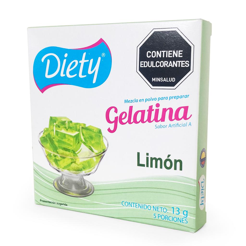 Gelatina Diety Limón Caja x 13 g._1