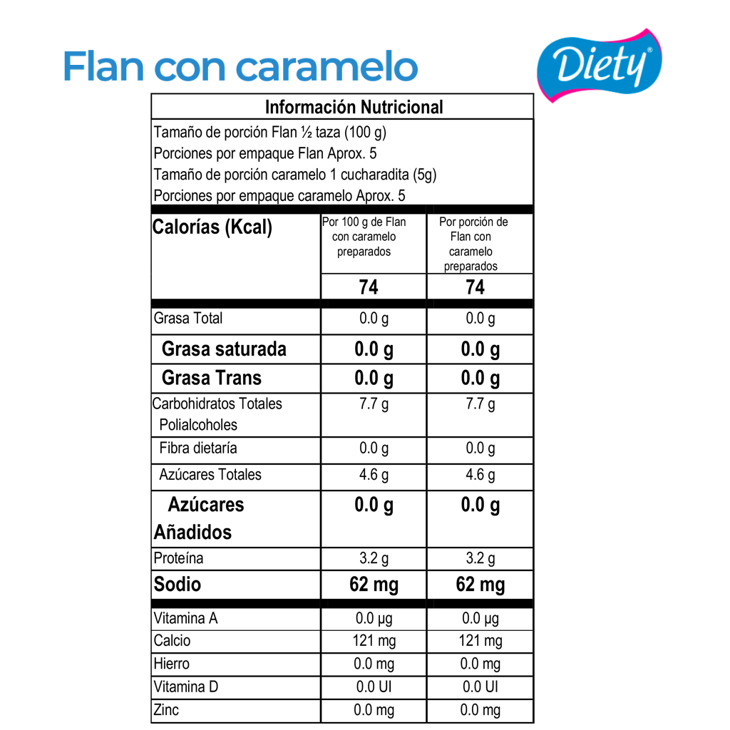 Flan con Caramelo Diety Caja x 11 g._2
